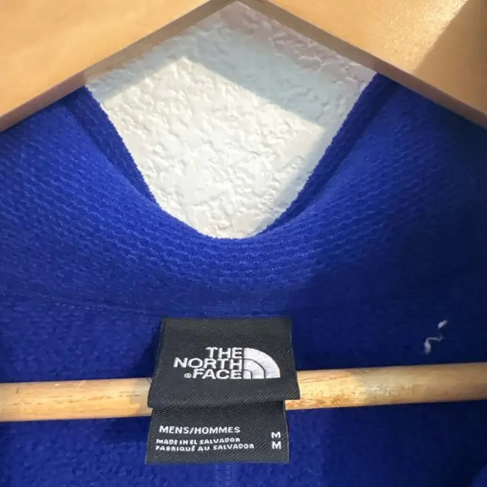 The North Face Men's Blue Waffle Knit Grid Fleece FullZip Pullover Size M